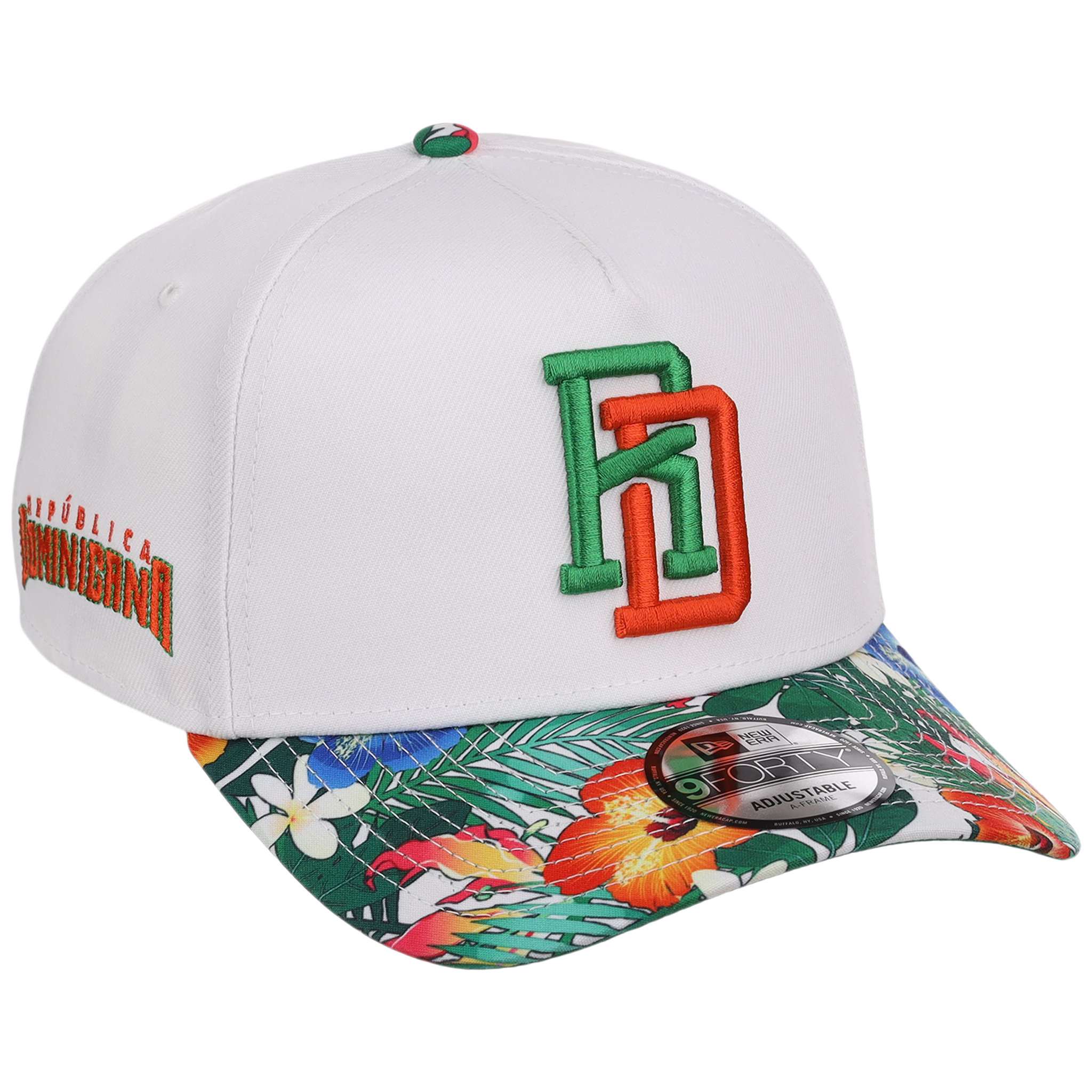Dominican Republic Crown the Country: Dominican Republic New Era (White/Floral)