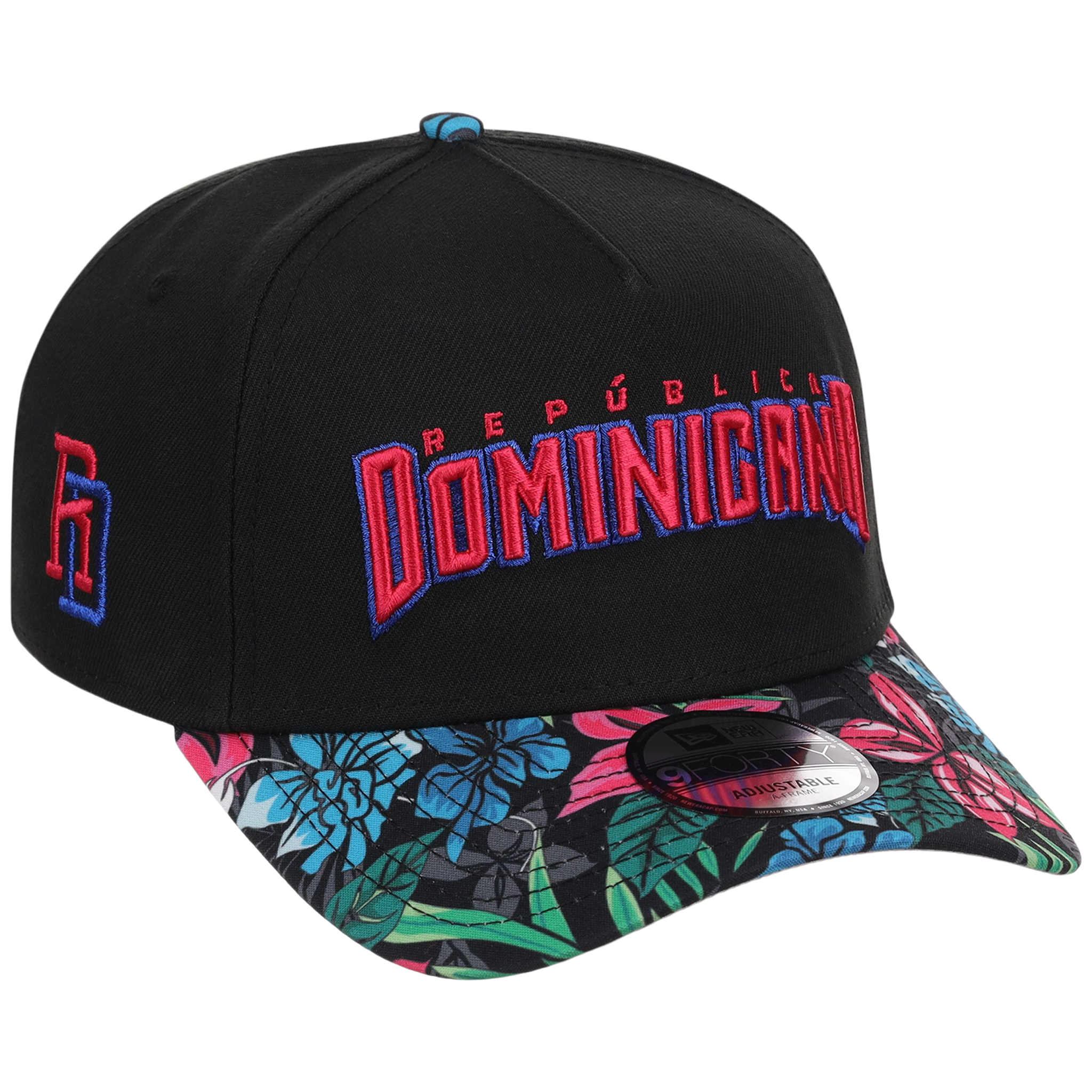 Dominican Republic Crown the Country: Dominican Republic New Era (Black/Floral)