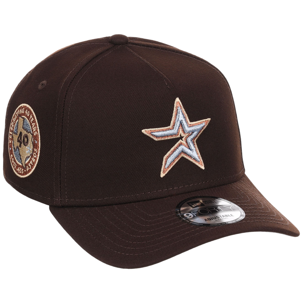 Houston Astros MLB Frosted Bark New Era 9FORTY A-Frame
