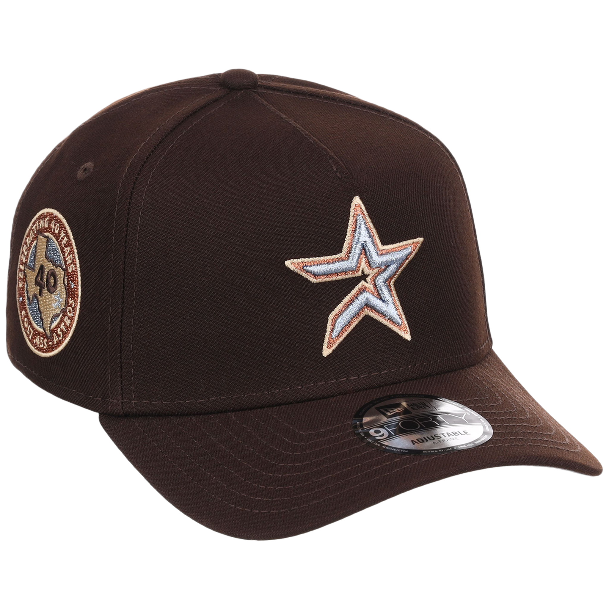 Houston Astros MLB Frosted Bark New Era 9FORTY A-Frame