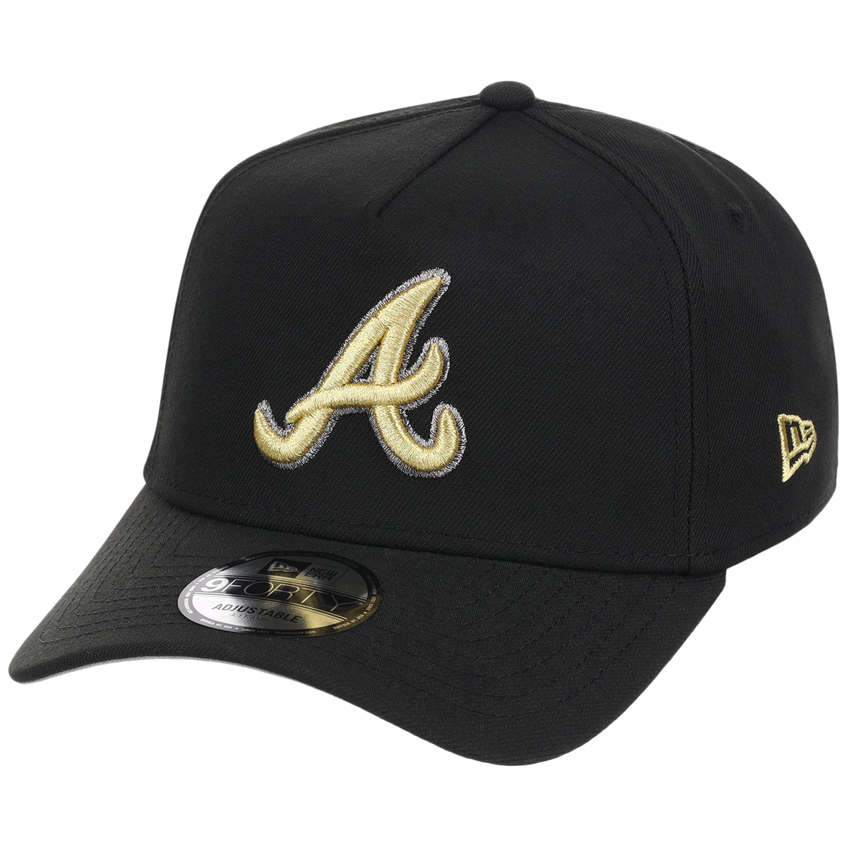 Atlanta Braves MLB Black x Gold FASHION CORE New Era 9FORTY A-Frame