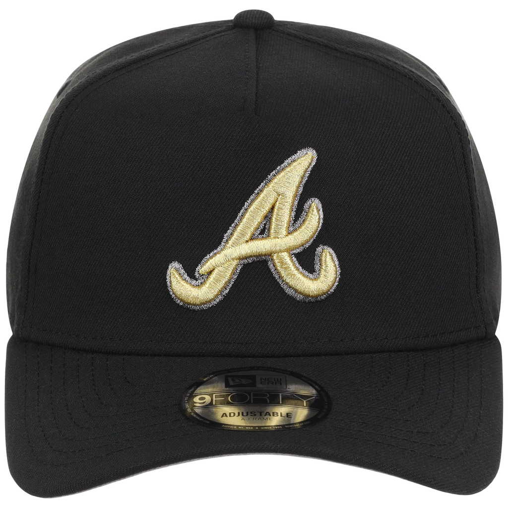 Atlanta Braves MLB Black x Gold FASHION CORE New Era 9FORTY A-Frame