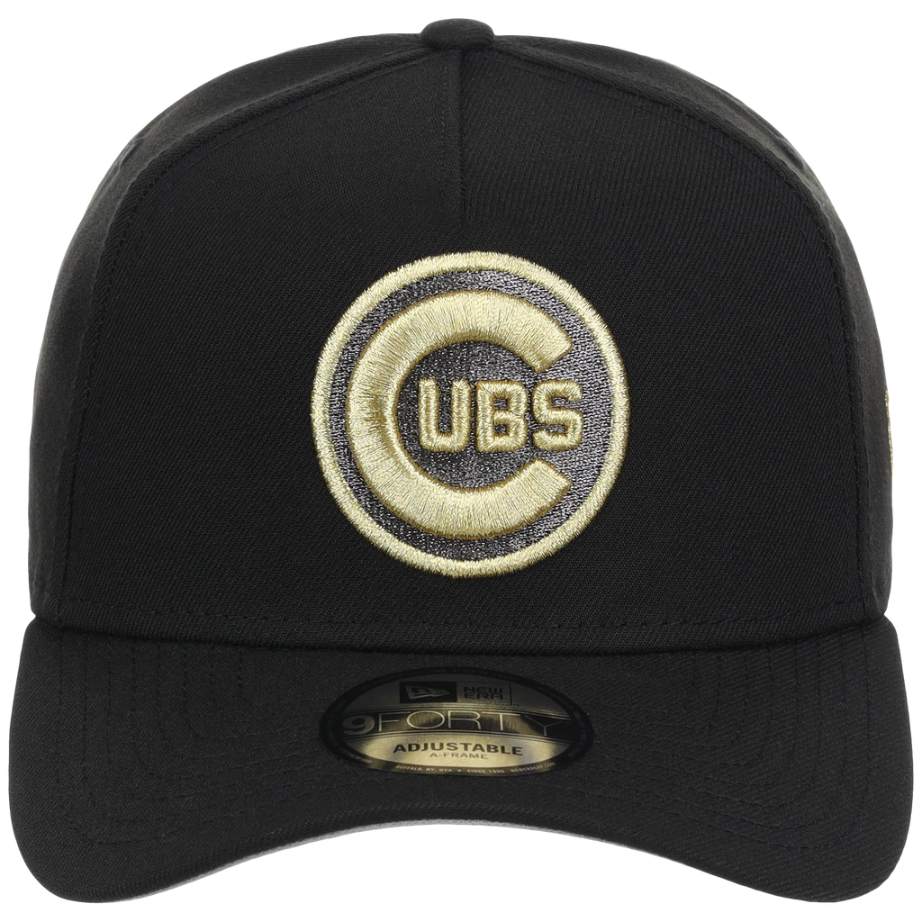 Chicago Cubs MLB Black x Gold FASHION CORE New Era 9FORTY A-Frame
