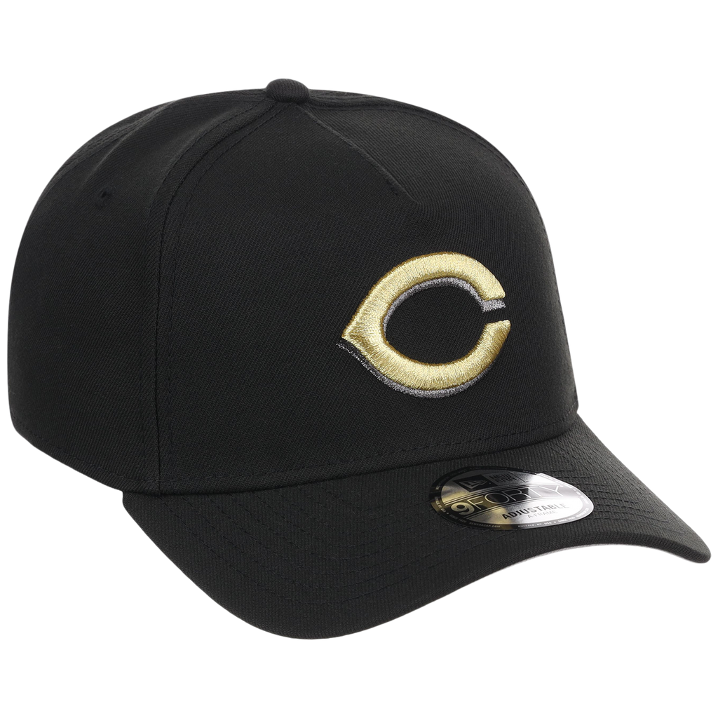 Cincinnati Reds MLB Black x Gold FASHION CORE New Era 9FORTY A-Frame