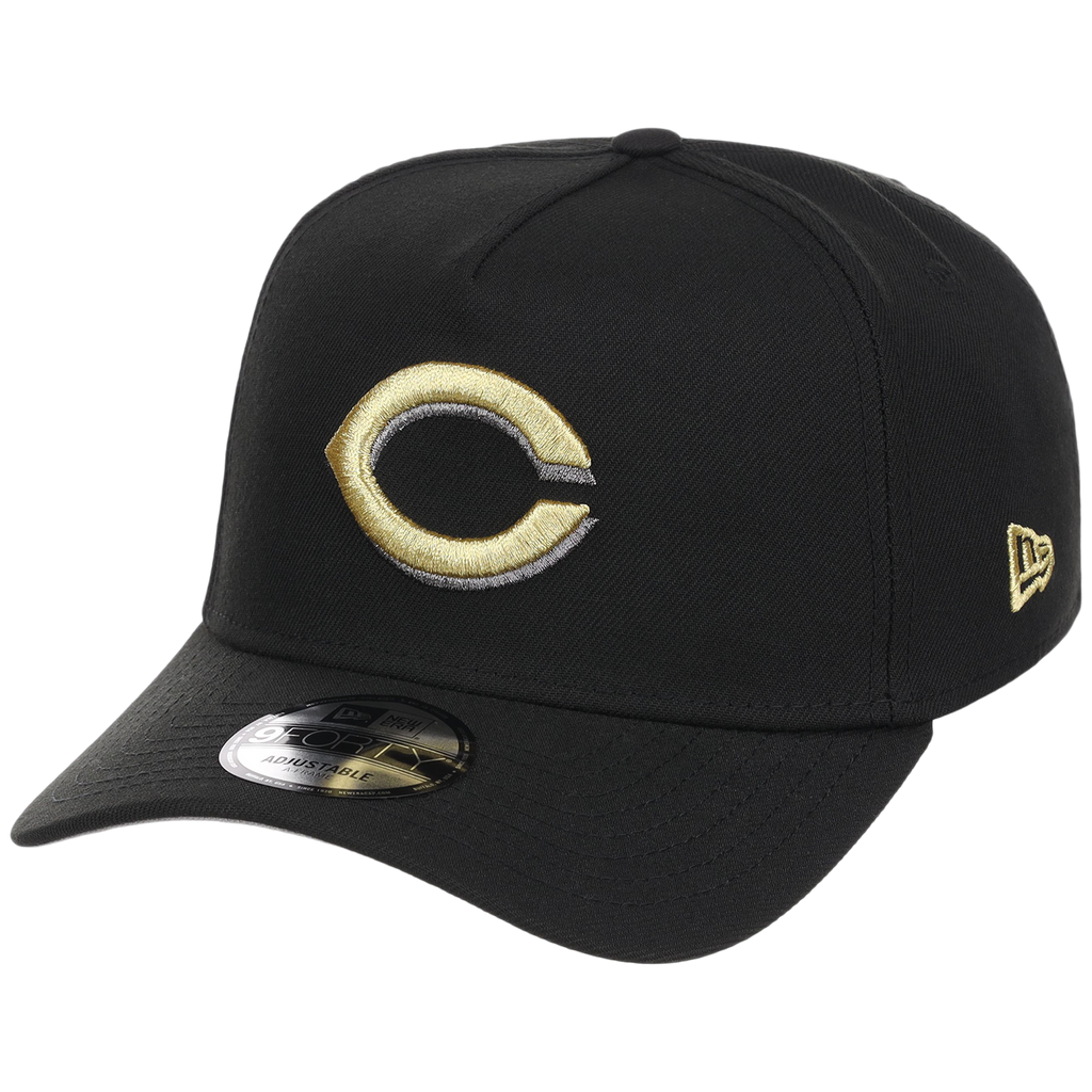 Cincinnati Reds MLB Black x Gold FASHION CORE New Era 9FORTY A-Frame