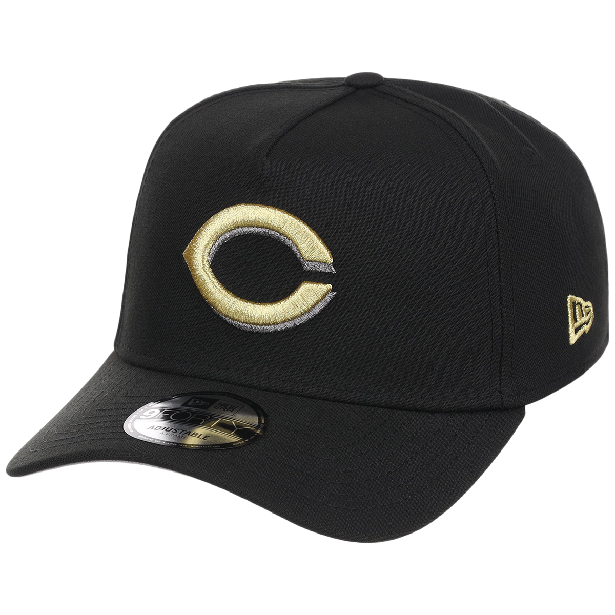Cincinnati Reds MLB Black x Gold FASHION CORE New Era 9FORTY A-Frame