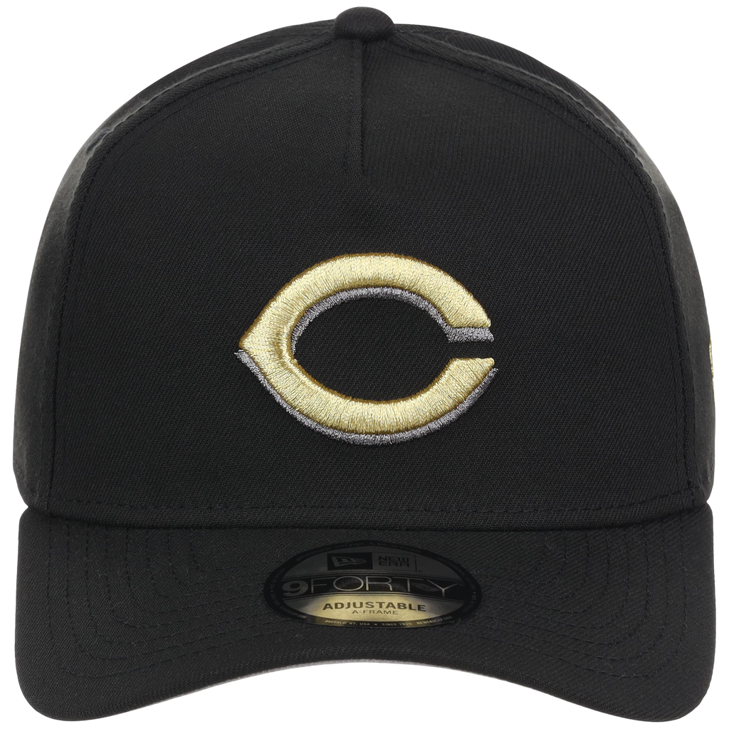 Cincinnati Reds MLB Black x Gold FASHION CORE New Era 9FORTY A-Frame