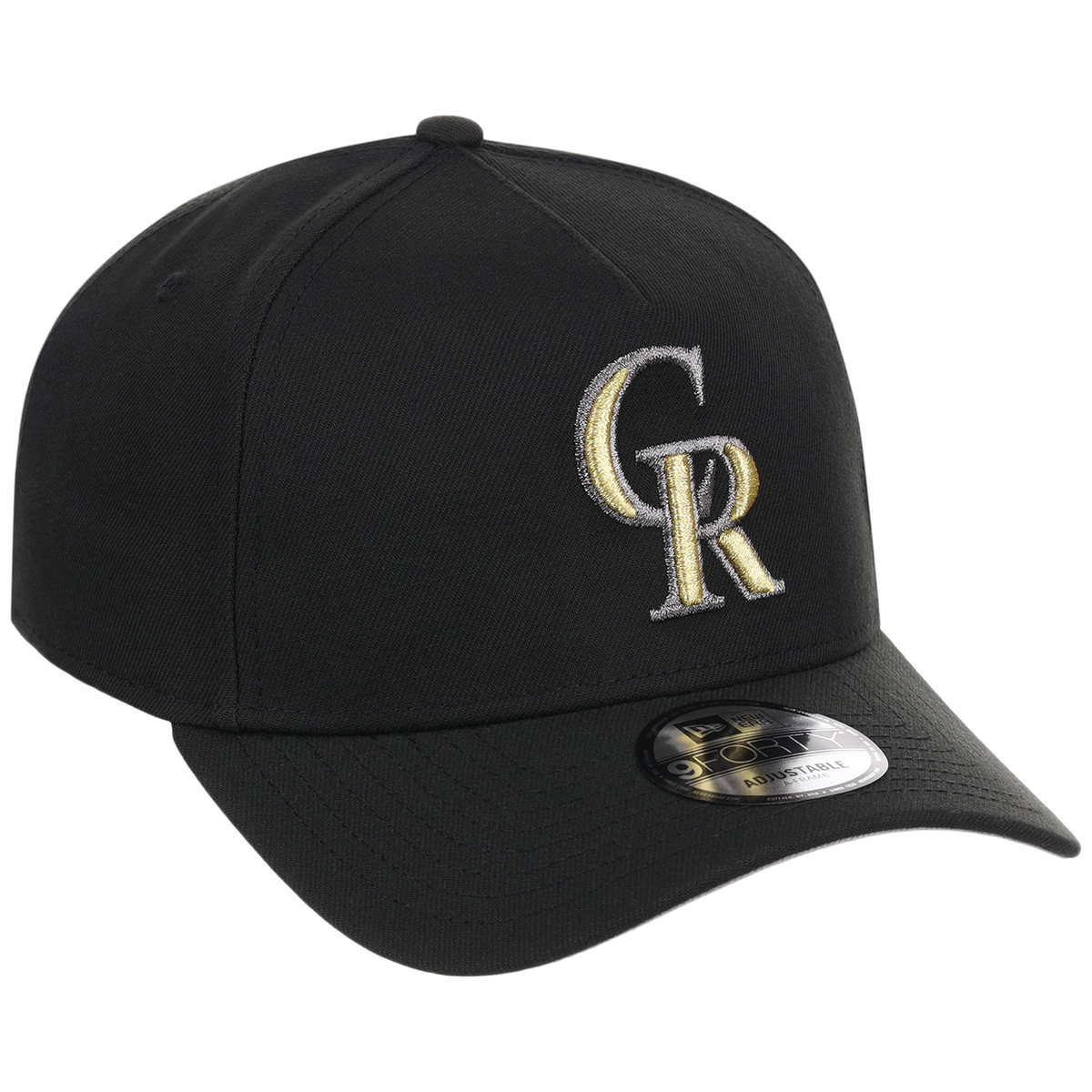 Colorado Rockies MLB Black x Gold FASHION CORE New Era 9FORTY A-Frame