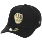 Milwaukee Brewers MLB Black x Gold FASHION CORE New Era 9FORTY A-Frame