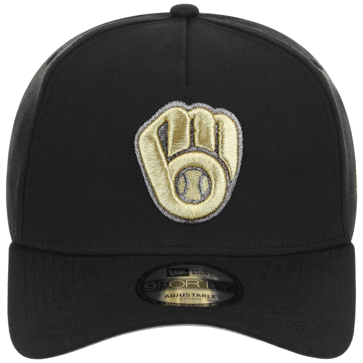 Milwaukee Brewers MLB Black x Gold FASHION CORE New Era 9FORTY A-Frame