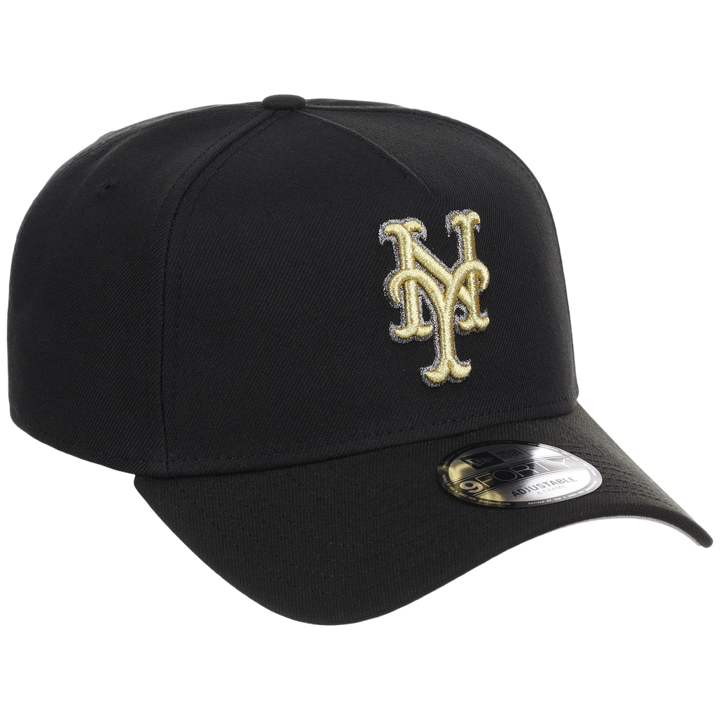 New York Mets MLB Black x Gold FASHION CORE New Era 9FORTY A-Frame