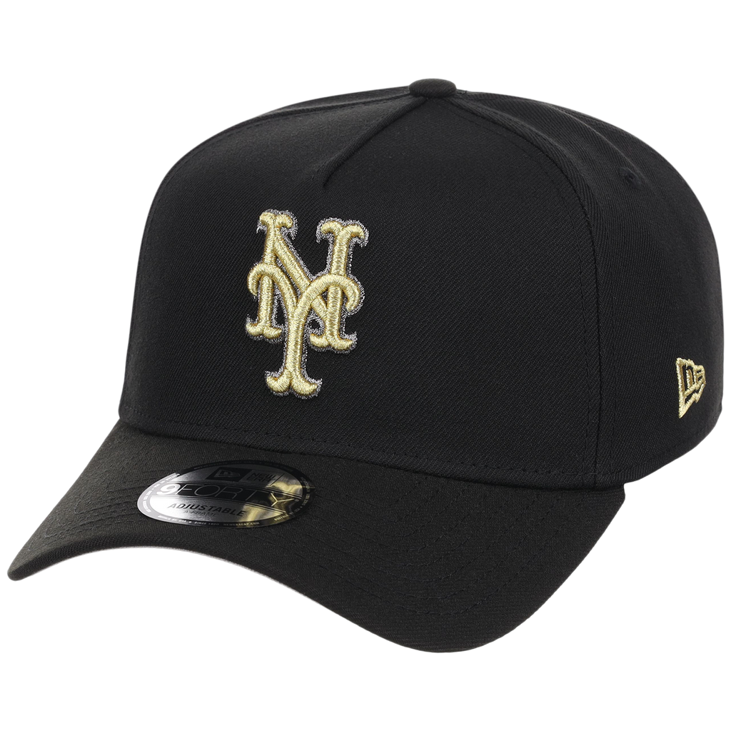 New York Mets MLB Black x Gold FASHION CORE New Era 9FORTY A-Frame