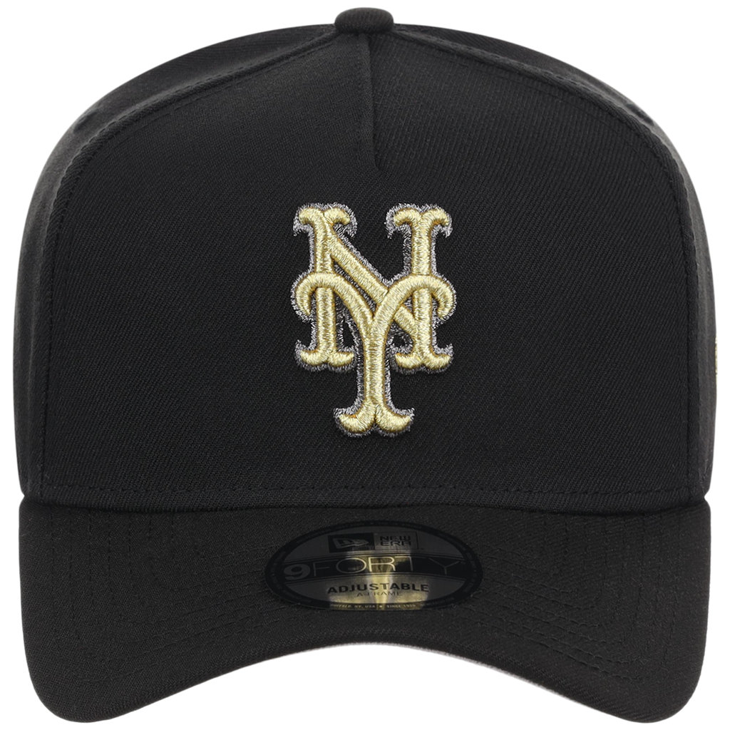 New York Mets MLB Black x Gold FASHION CORE New Era 9FORTY A-Frame