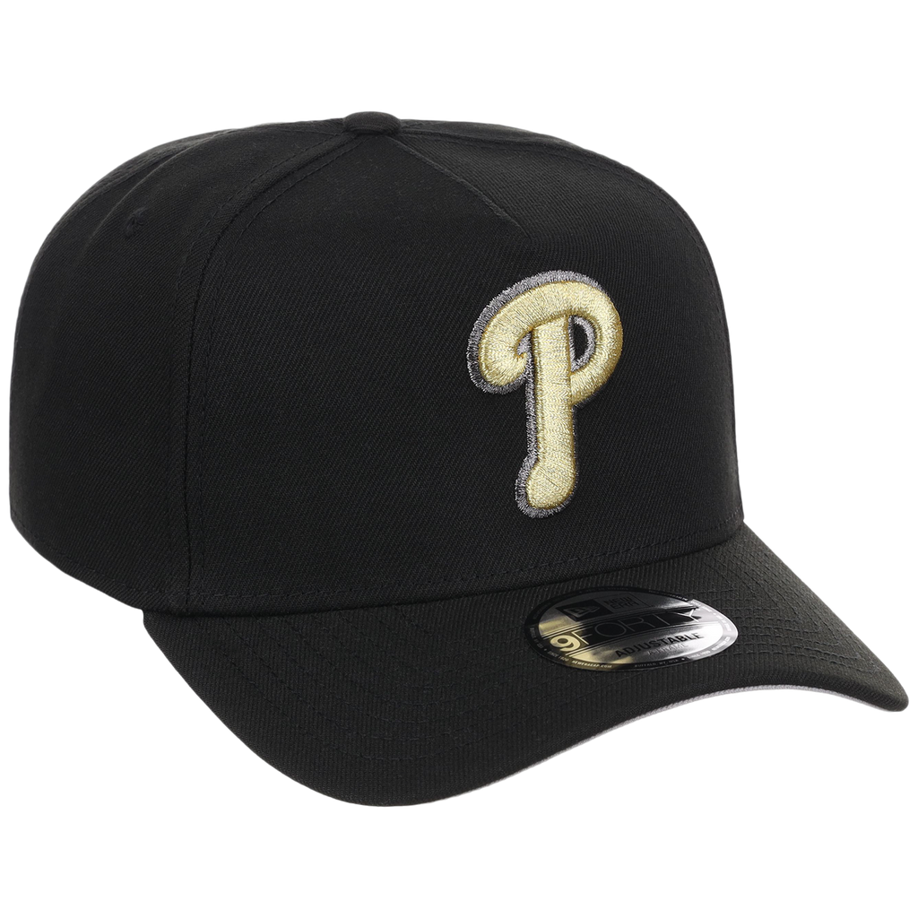 Philadelphia Phillies MLB Black x Gold FASHION CORE New Era 9FORTY A-Frame