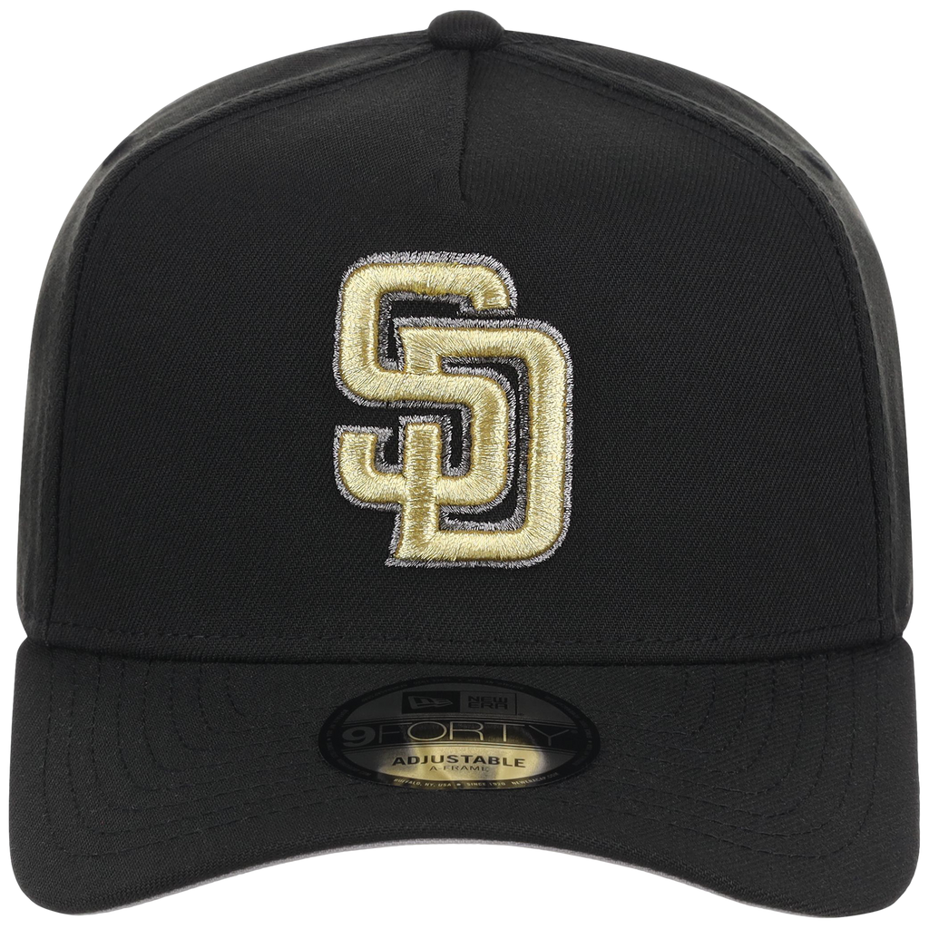 San Diego Padres MLB Black x Gold FASHION CORE New Era 9FORTY A-Frame