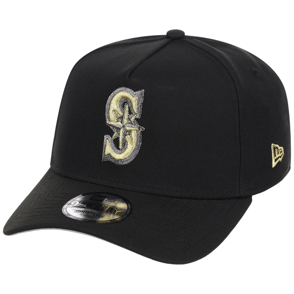 Seattle Mariners MLB Black x Gold FASHION CORE New Era 9FORTY A-Frame