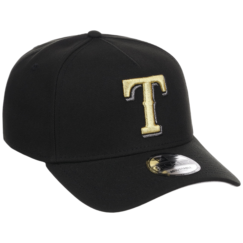 Texas Rangers MLB Black x Gold FASHION CORE New Era 9FORTY A-Frame