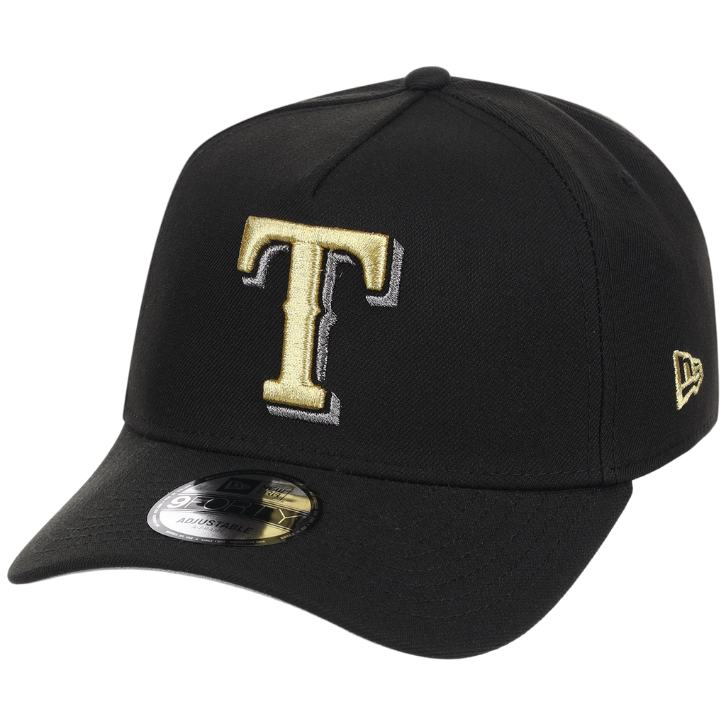 Texas Rangers MLB Black x Gold FASHION CORE New Era 9FORTY A-Frame