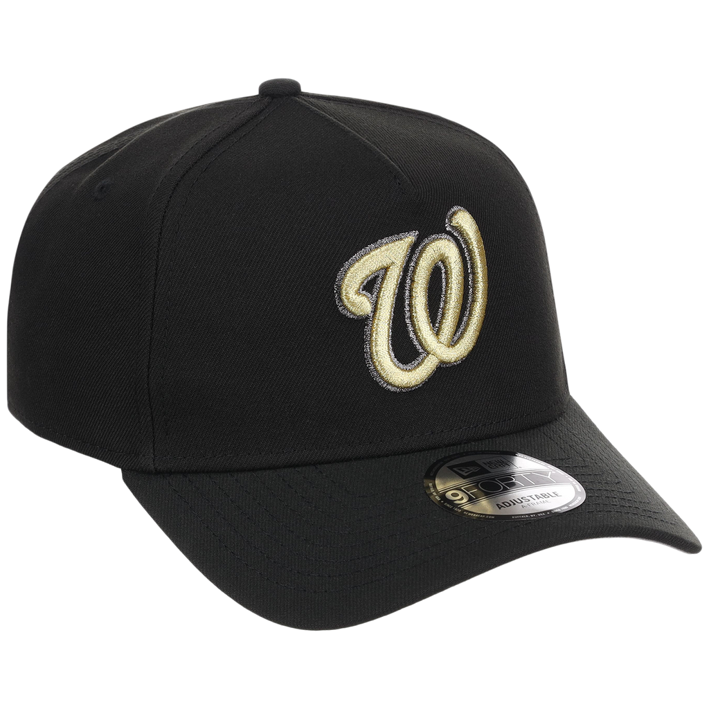 Washington Nationals MLB Black x Gold FASHION CORE New Era 9FORTY A-Frame