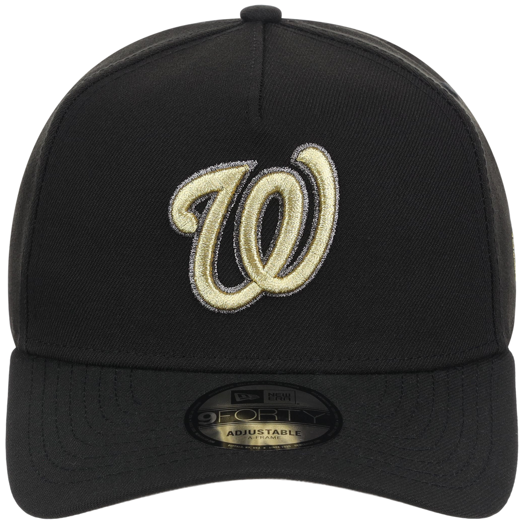 Washington Nationals MLB Black x Gold FASHION CORE New Era 9FORTY A-Frame