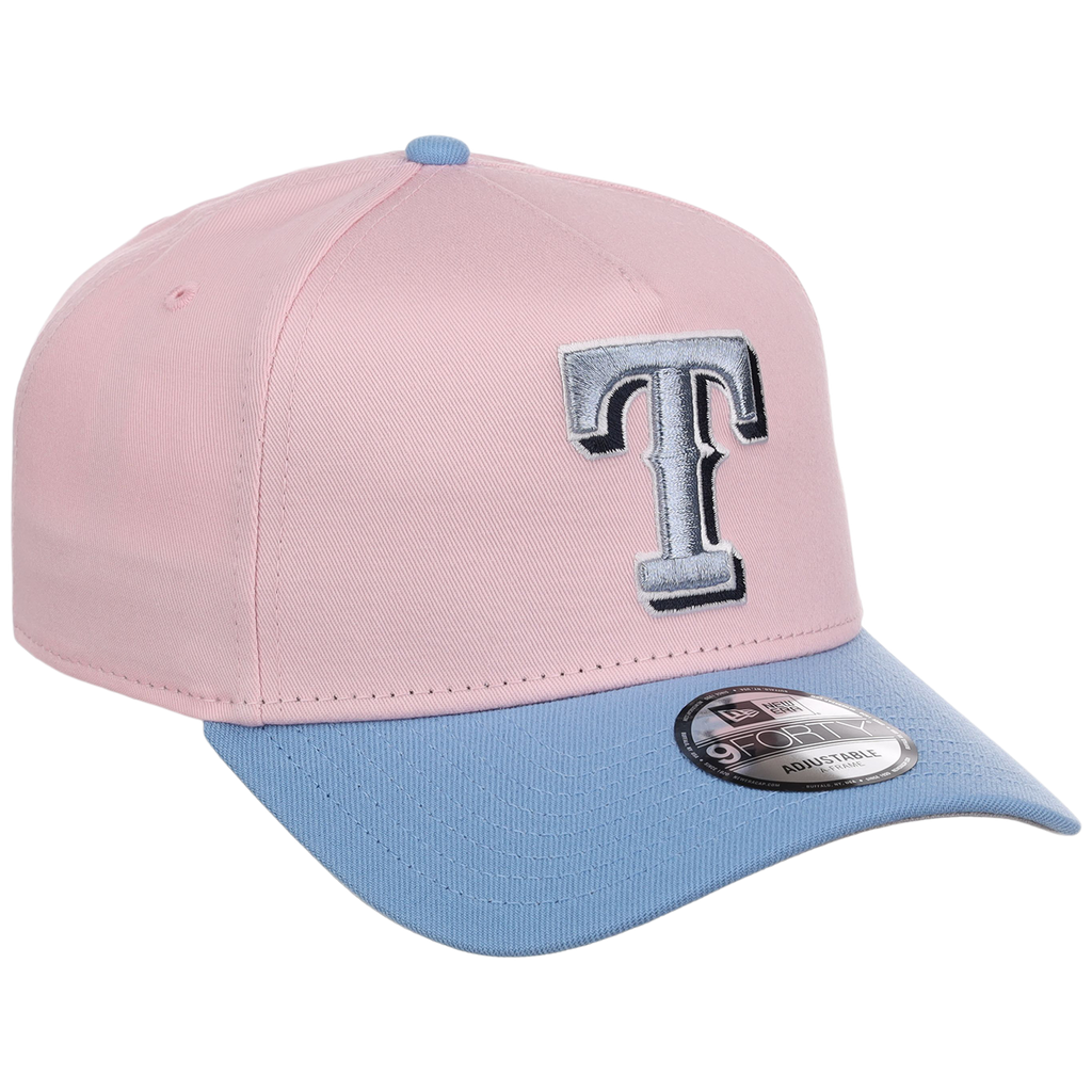 Texas Rangers MLB Pink x Sky FASHION CORE New Era 9FORTY A-Frame