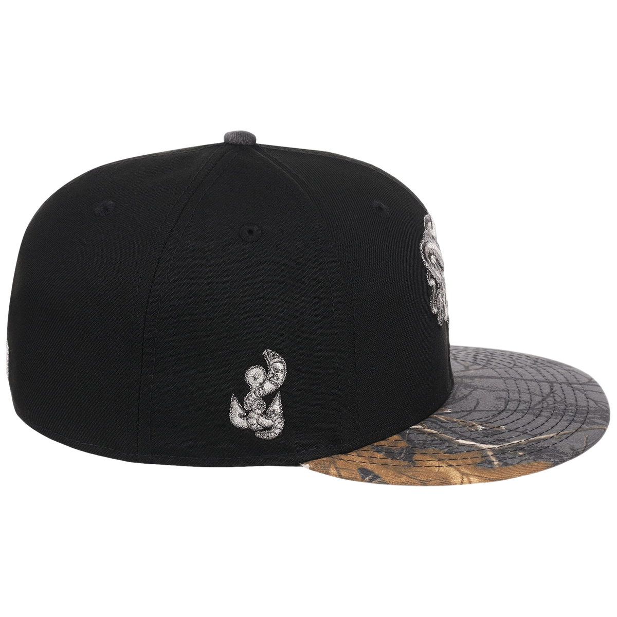Gwinnett Stripers MiLB Black Realtree Metallics New Era 59FIFTY