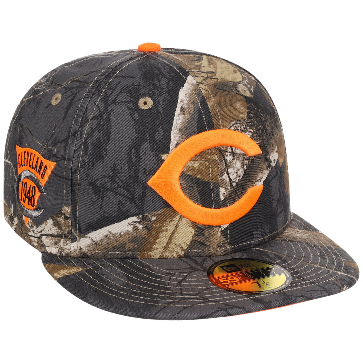 Cleveland Indians MLB Black Realtree Flame 2.0 New Era 59FIFTY