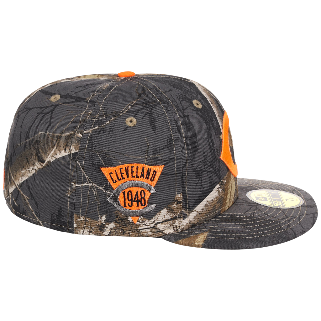 Cleveland Indians MLB Black Realtree Flame 2.0 New Era 59FIFTY