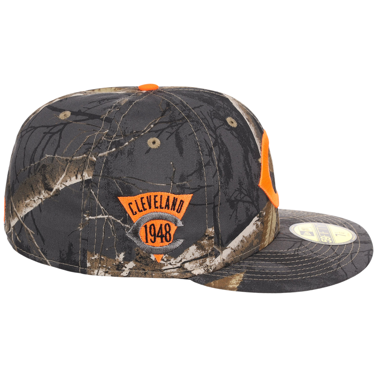 Cleveland Indians MLB Black Realtree Flame 2.0 New Era 59FIFTY
