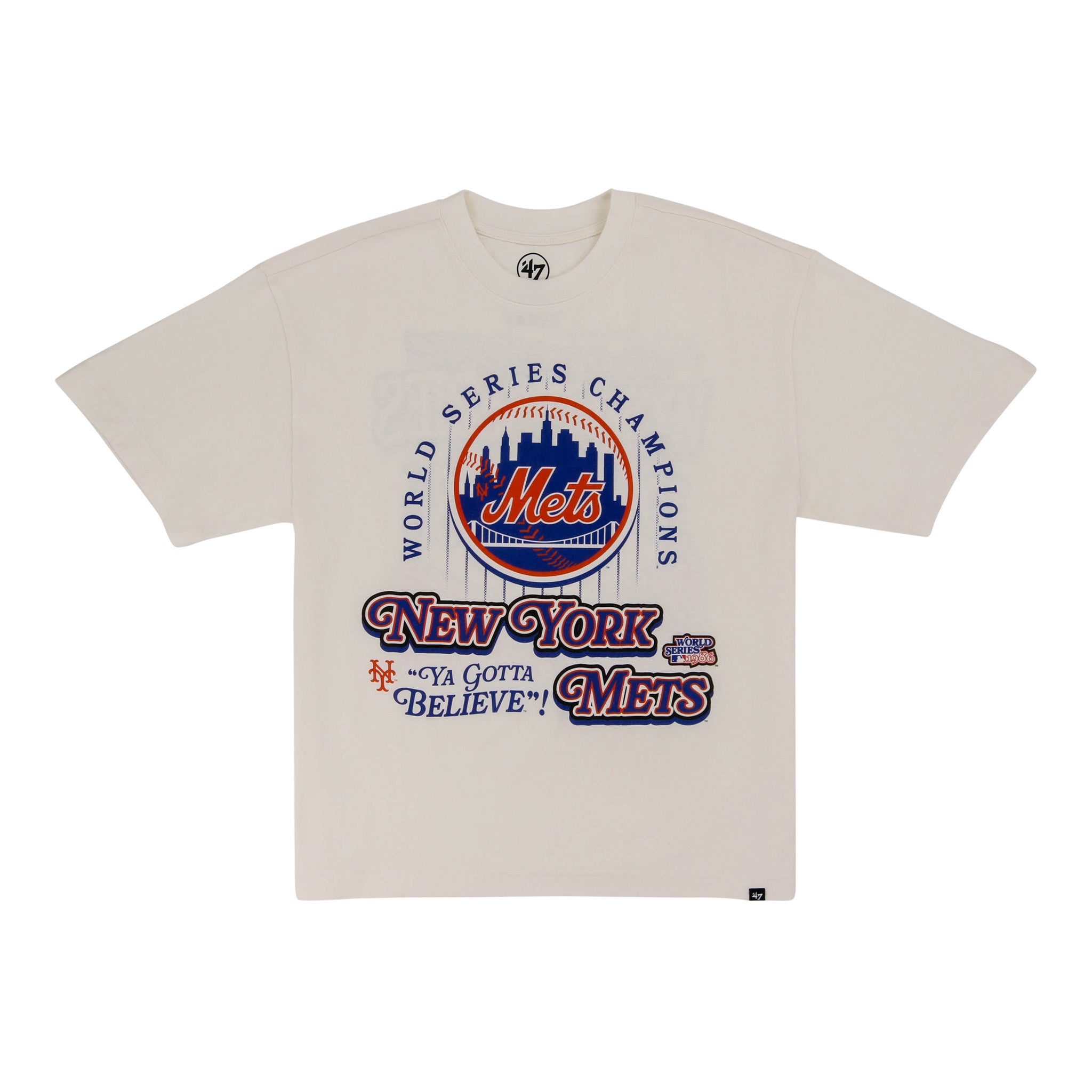 New York Mets 1986 Champs Off-White '47 T-Shirt