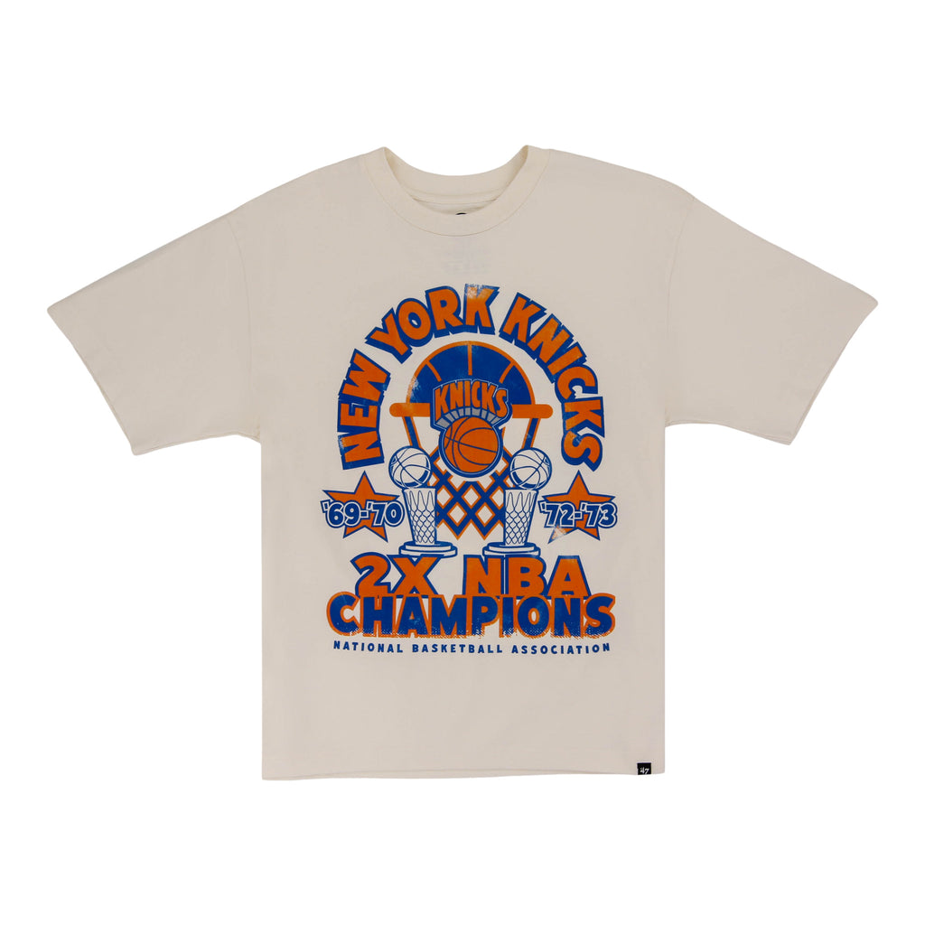 New York Knicks 2-Time Champs Off-White '47 T-Shirt