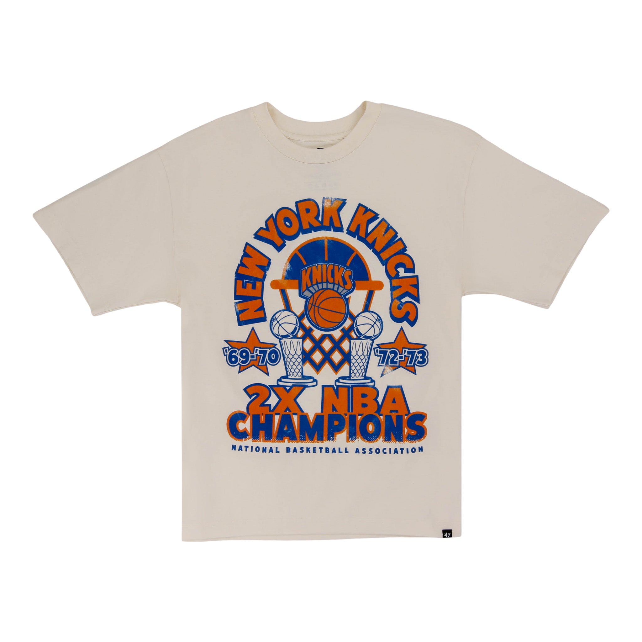 New York Knicks 2-Time Champs Off-White '47 T-Shirt