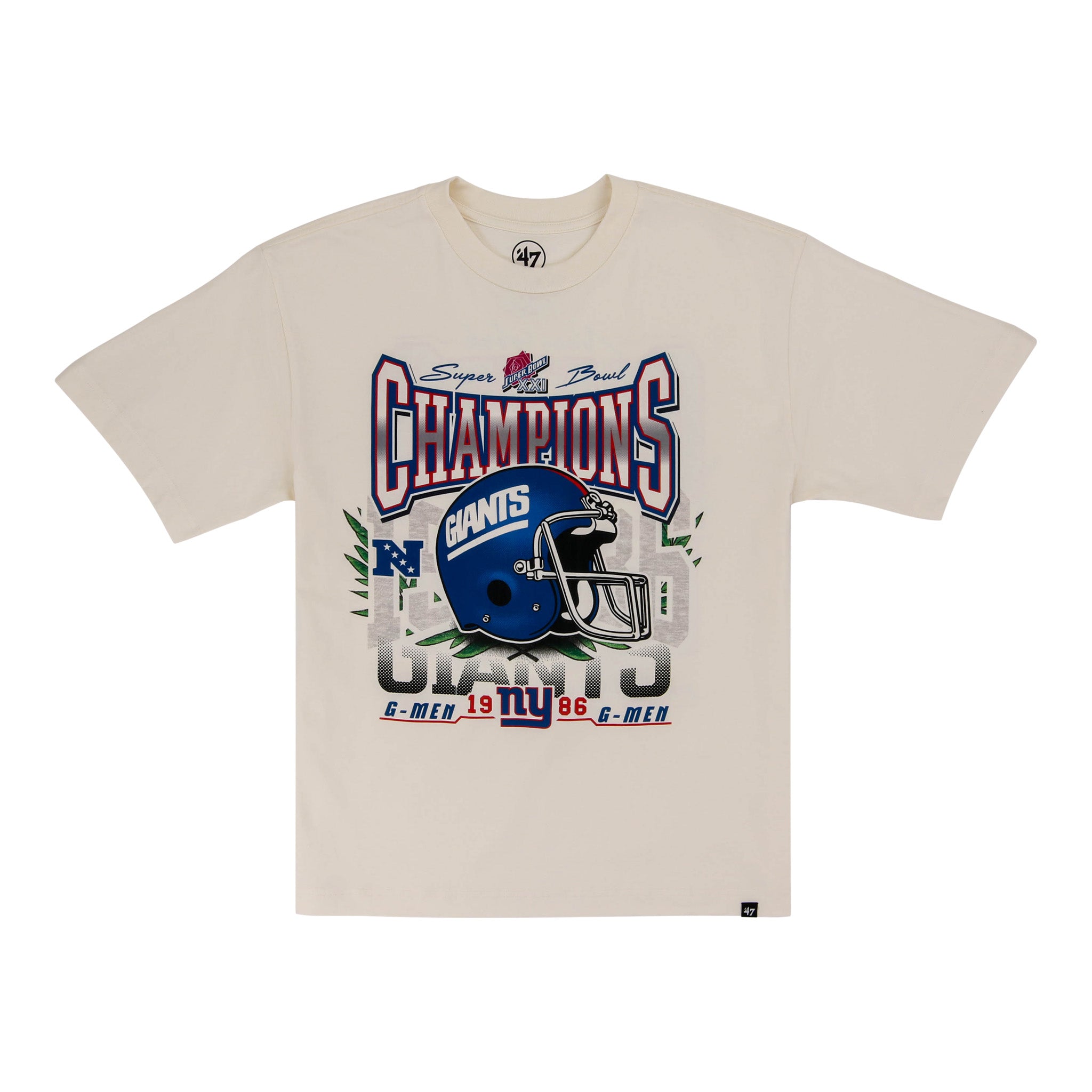New York Giants 1986 Champs Off-White '47 T-Shirt
