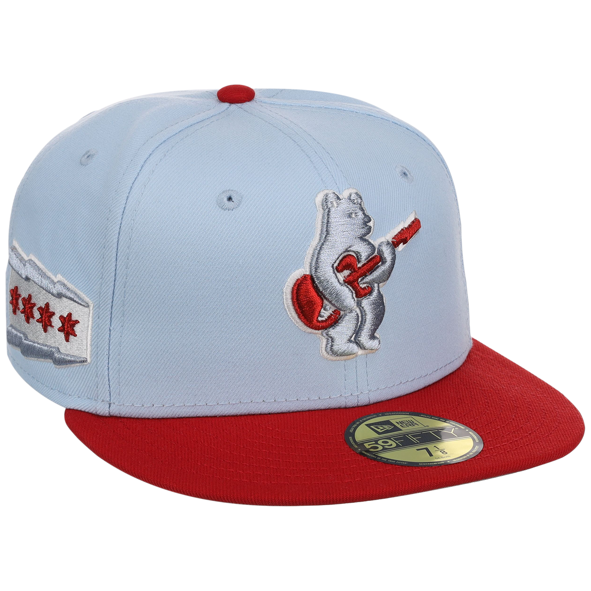 Chicago Cubs Northside Chicago Crown the City New Era 59FIFTY (Sky Blue/Red)