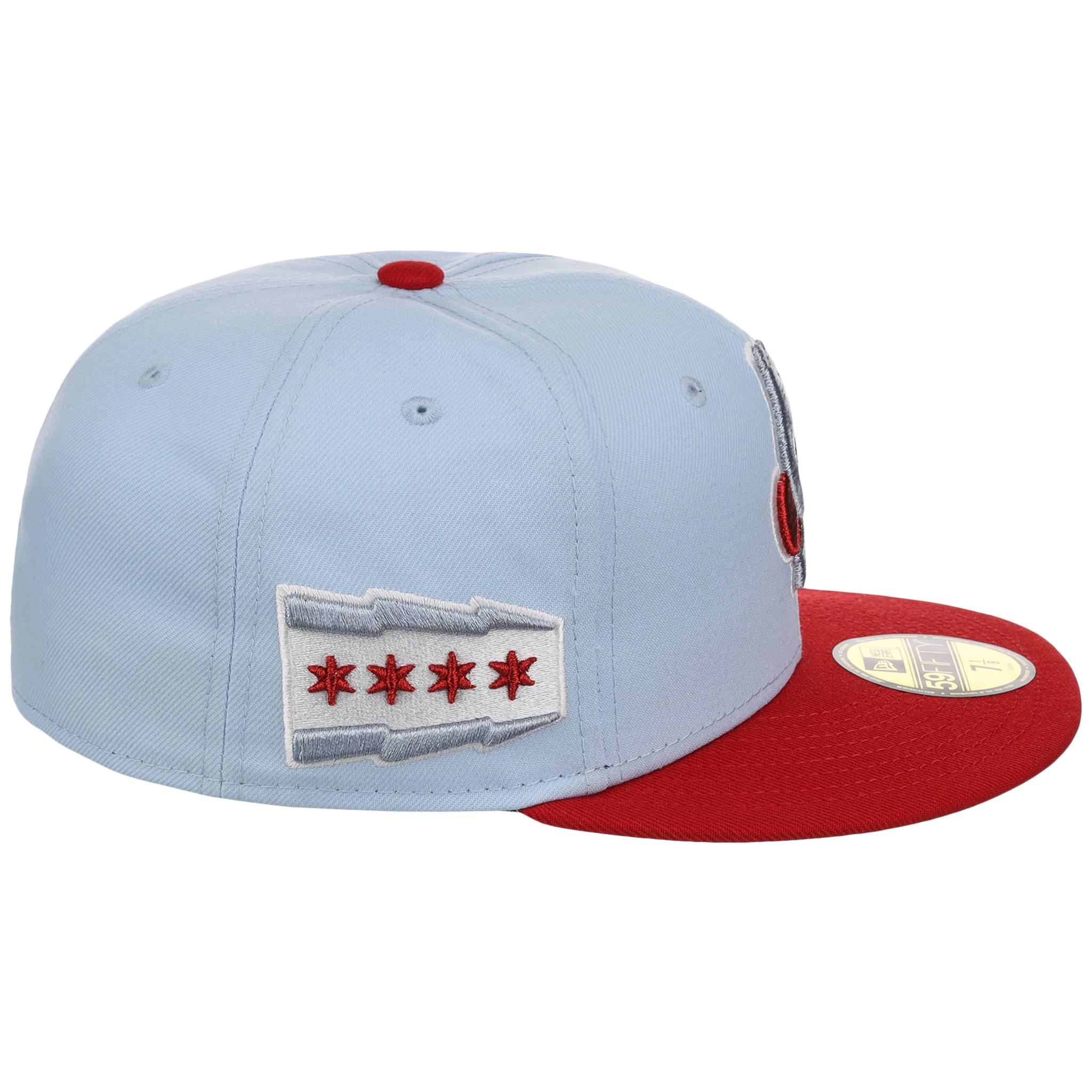 Chicago Cubs Northside Chicago Crown the City New Era 59FIFTY (Sky Blue/Red)