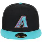 Arizona Diamondbacks MLB Cooperstown Authentic Collection New Era 59FIFTY (Black/Teal)