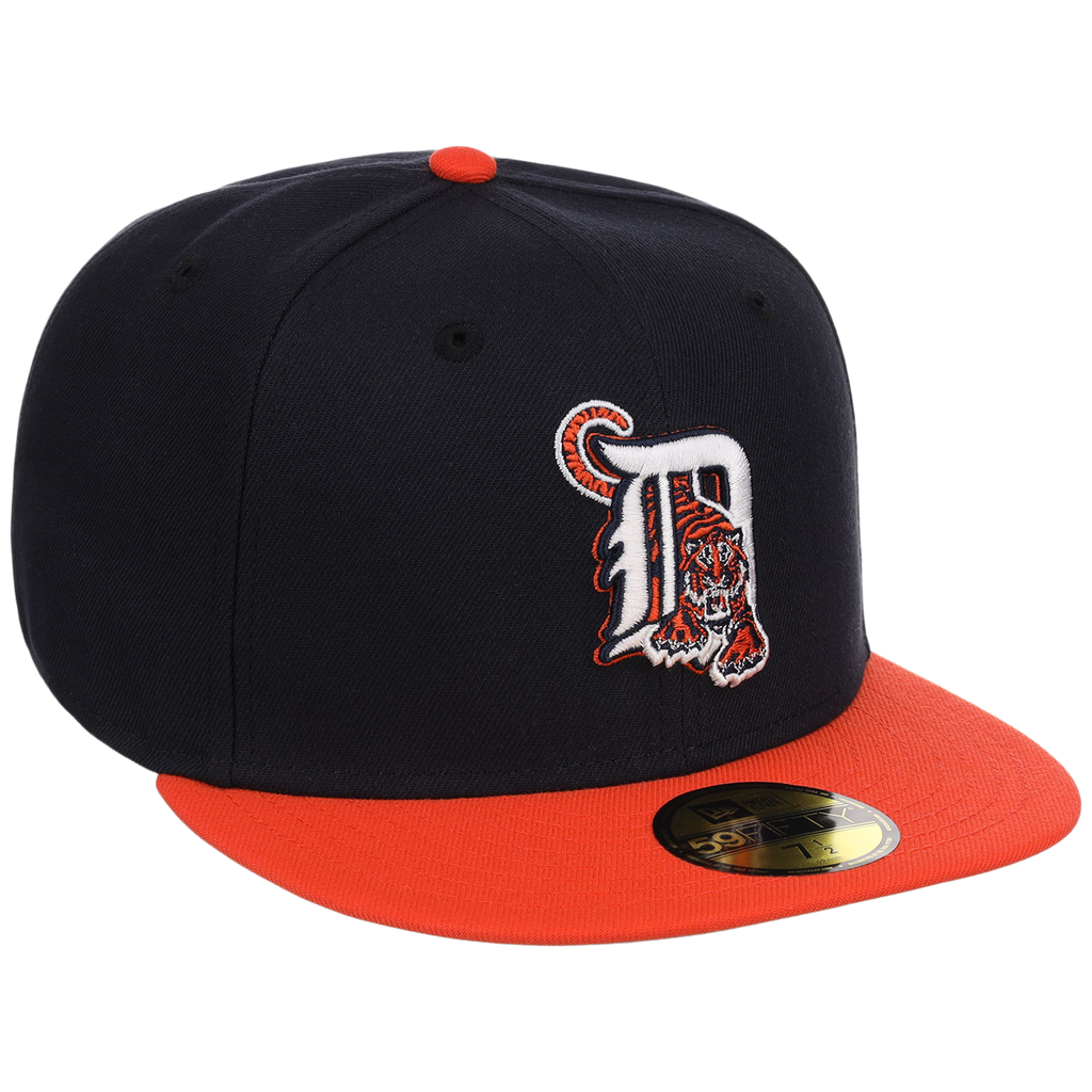 Detroit Tigers MLB Cooperstown Authentic Collection New Era 59FIFTY (Navy/Orange)