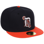 Detroit Tigers MLB Cooperstown Authentic Collection New Era 59FIFTY (Navy/Orange)