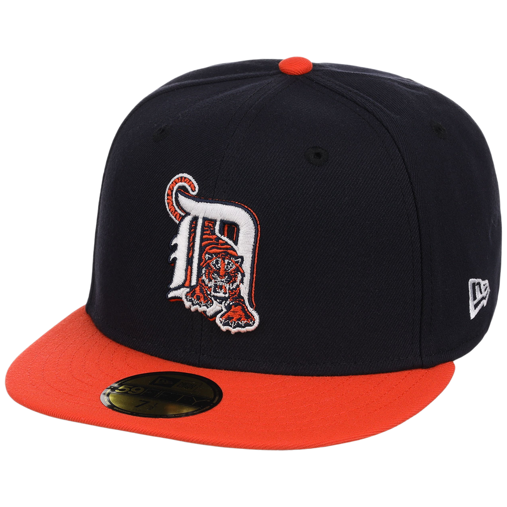 Detroit Tigers MLB Cooperstown Authentic Collection New Era 59FIFTY (Navy/Orange)