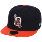 Detroit Tigers MLB Cooperstown Authentic Collection New Era 59FIFTY (Navy/Orange)