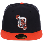 Detroit Tigers MLB Cooperstown Authentic Collection New Era 59FIFTY (Navy/Orange)