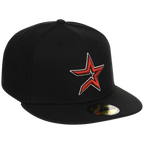Houston Astros MLB Cooperstown Authentic Collection New Era 59FIFTY (Black/Black)