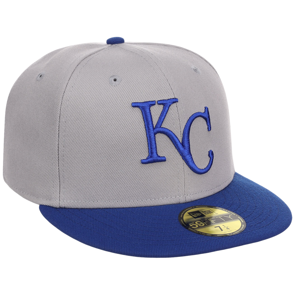 Kansas City Royals MLB Cooperstown Authentic Collection New Era 59FIFTY (Gray/Royal)