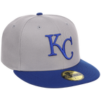 Kansas City Royals MLB Cooperstown Authentic Collection New Era 59FIFTY (Gray/Royal)