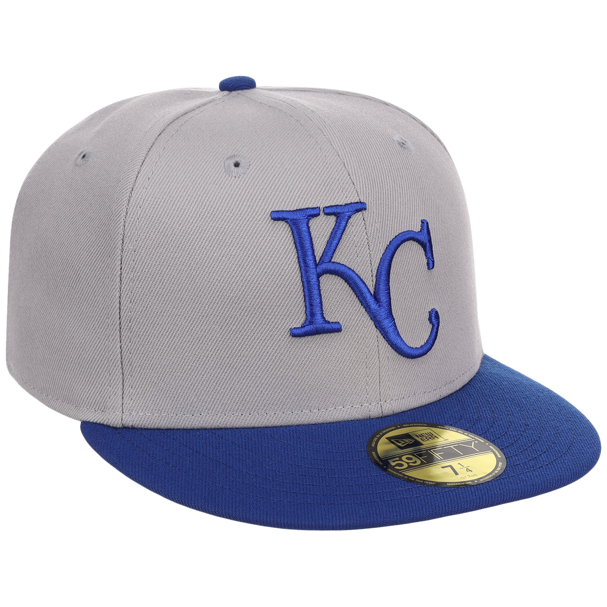 Kansas City Royals MLB Cooperstown Authentic Collection New Era 59FIFTY (Gray/Royal)