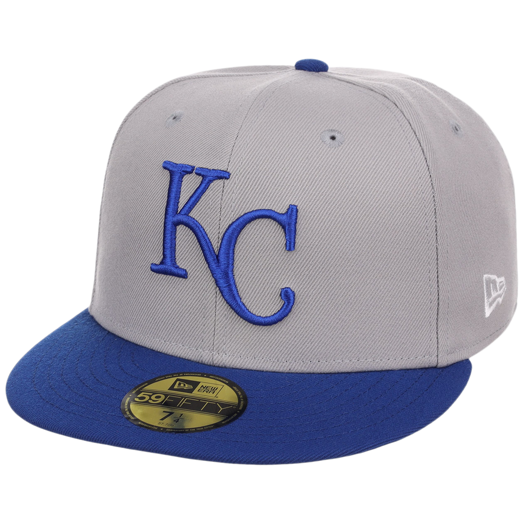 Kansas City Royals MLB Cooperstown Authentic Collection New Era 59FIFTY (Gray/Royal)