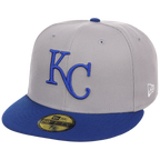 Kansas City Royals MLB Cooperstown Authentic Collection New Era 59FIFTY (Gray/Royal)