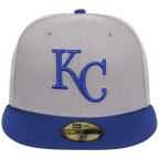 Kansas City Royals MLB Cooperstown Authentic Collection New Era 59FIFTY (Gray/Royal)
