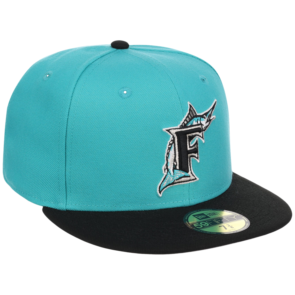Florida Marlins MLB Cooperstown Authentic Collection New Era 59FIFTY (Teal/Black)
