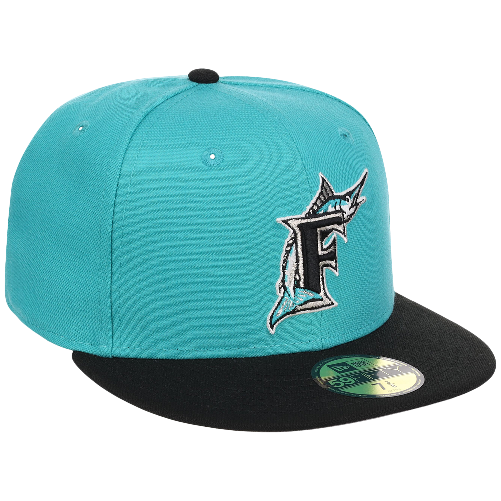 Florida Marlins MLB Cooperstown Authentic Collection New Era 59FIFTY (Teal/Black)